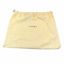 Loewe ロエベ スエード×レザー トートバッグ ベージュ×ホワイト ポーチ 保存袋付き 【良品】 U2310K147_画像10