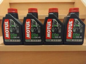 MOTUL モチュール 5100 4T 10W-40 1L 4缶 4本 正規品