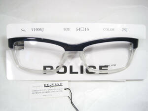  new goods POLICE Police glasses frame V1906J 2NJ navy clear plastic frame full rim DE RIGO