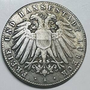 ドイツ帝国　古銭　1907年　5マルク　国章　双頭の鷲　クラウン　硬貨