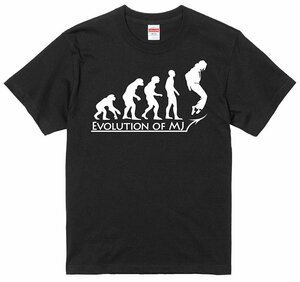 進化 evolution Tシャツ ダンス 黒 ブラック 選べるサイズ S/M/L/XL ムーンウォーク マイケルジャクソン? ビリージーン モータウン