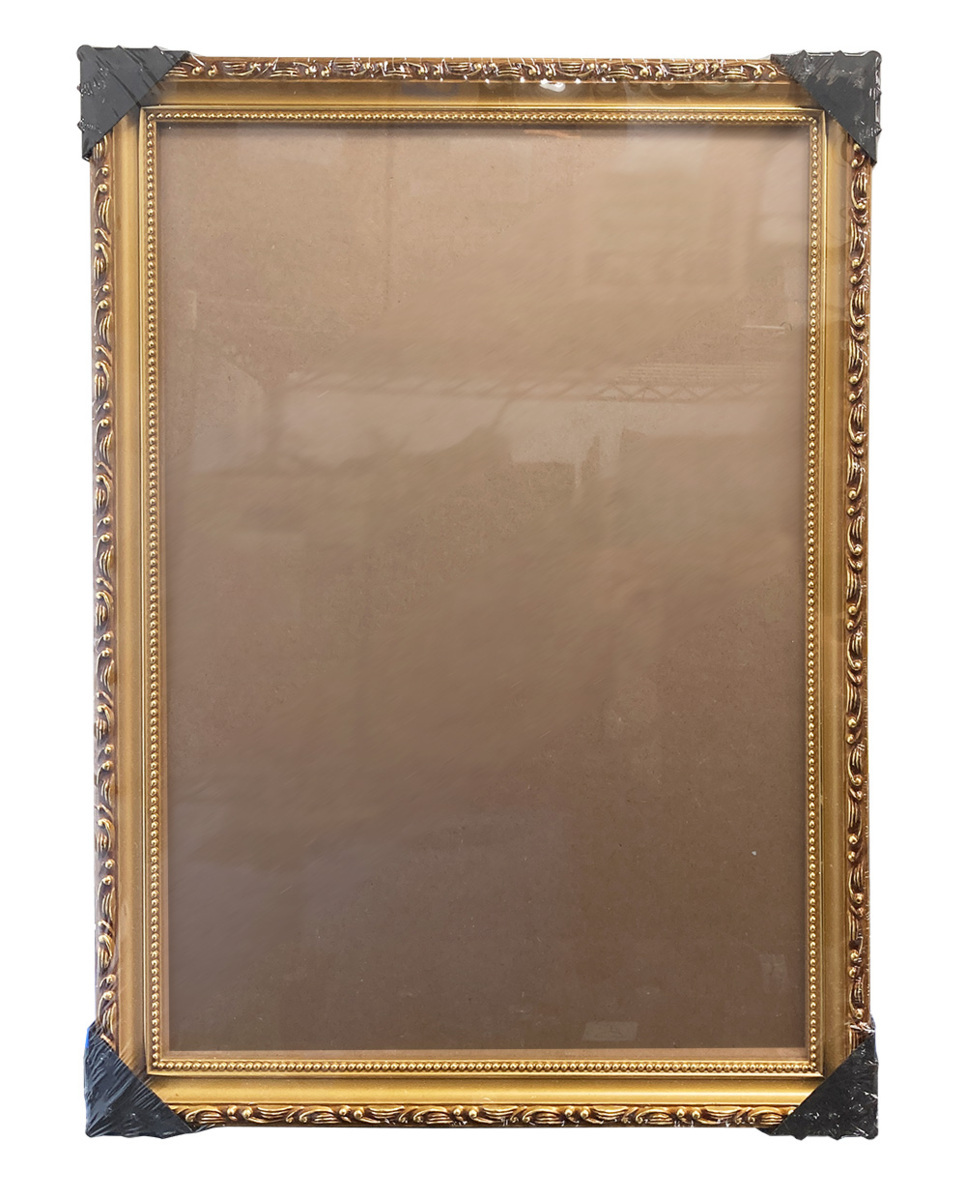 Luxurious antique vintage style A3 picture frame, wooden frame, brown, gold, for paintings, pin-ups, photos, certificates, albums, retro, Showa, medieval, modern, Artwork, Prints, Silkscreen