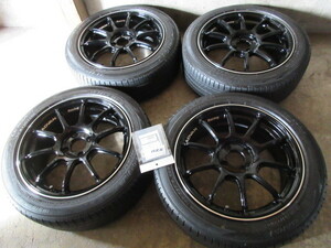 軽量&日本製set!! YOKOHAMA ADVAN Racing RZⅡ (16x6,5+45 4H/100) バリ溝(DL LEMANS.V) 185/55R16 フィット スイフト RS ヤリス ヴィッツ 