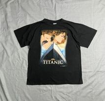 90s U.S.T'S タイタニック ビンテージ Tシャツ TITANIC L 1998年 黒 ムービー 映画_画像2