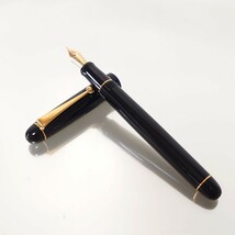 未使用 PILOT パイロット 万年筆 カスタム 74 CUSTOM 14K-585 5 SF 14金 GOLD ブラック 日本製 JAPAN 保証書 取説 カートリッジ ケース付_画像2