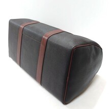 超美品 正規品 高級 英国 ダンヒル dunhill メンズ ボストンバッグ 高島屋購入 ギャランティ PVC 本革 レザー 鍵付 イタリア製 ゴルフ 旅行_画像9