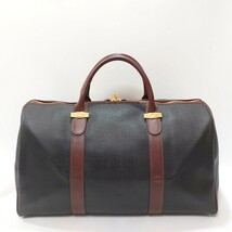 超美品 正規品 高級 英国 ダンヒル dunhill メンズ ボストンバッグ 高島屋購入 ギャランティ PVC 本革 レザー 鍵付 イタリア製 ゴルフ 旅行_画像7