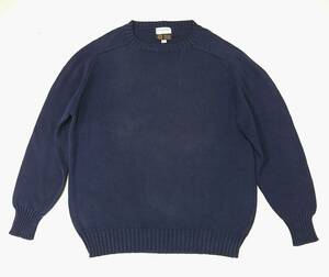 USA製 The English Shop PRINCETON コットンニット セーター M ネイビー EGYPTIAN COTTON 80s 90s ヴィンテージ