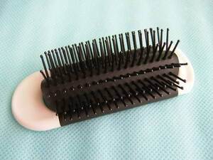  portable hair brush white × black opening and closing type folding type 