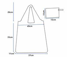 V2-6 エコバッグ 買い物袋 折りたたみ コンパクト 丈夫 手提げ袋 レジ袋 かけひもあり収納袋付き 49×61cm 花_画像9