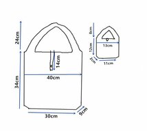 M1 エコバッグ 買い物袋 折りたたみ コンパクト防水 手提げ袋 レジ袋 収納袋付き 40㎝×58cm ドット_画像10