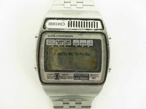 SEIKO セイコー　メンズ腕時計　デジタル　A158-5070　お洒落な　シルバーカラー　E17