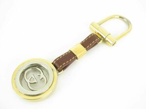 GUCCI Gucci key ring key holder stylish Gold × silver color Vintage 