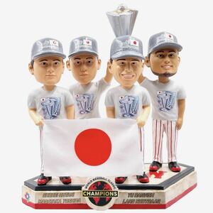 [大谷翔平 ラーズ・ヌートバー 吉田正尚 ダルビッシュ有] 限定 ボブルヘッド 2023 WBC 侍ジャパン 優勝記念シャツ バブルヘッド foco