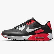 26cm●NIKE ナイキ GOLF ゴルフ エア マックス AIR MAX 90 G 白 黒 赤 スパイクレス ゴルフシューズ CU9978-010_画像2