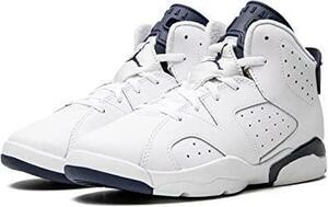 送料無料 21cm●NIKE JORDAN 6 RETRO PS 384666-141 ナイキ ジョーダン 7 レトロ 白 紺 AJ スニーカー キッズ 子ども