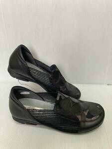 *. bargain! woman Princess yuki casual shoes P1724 black 23.5. width EEE made in Japan last . rubber. mesh . pair per . is good unused 