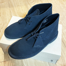 未使用　clarks　25〜26cm UK7 ブラック　スエード　黒　デザートブーツ　クレープソール　クラークス　41　オリジナルス_画像1