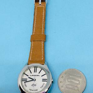 (Z38)クラシカルな(*'▽')LANCEL・ランセル（電池交換済み）シルバー・レディス腕時計USED（送料全国一律185円）洒落た時計です。の画像5