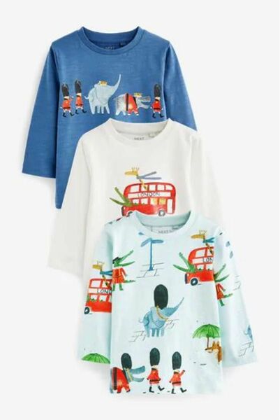 新品！ネクスト　ロンドンバス - 長袖 キャラクターTシャツ 3 枚パック　116 120