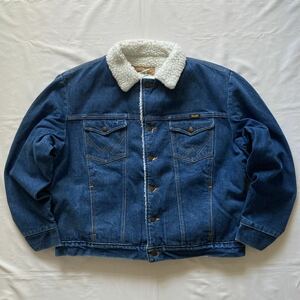 美品 ビンテージ デニム ボアジャケット オリジナル 70's80's ラングラー Wrangler アメリカ製 USA製 ビンテージ リーバイス Lee Gジャン L