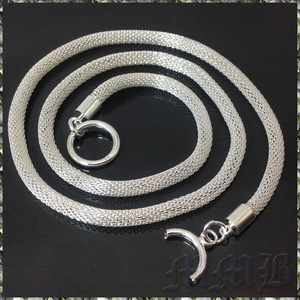 [NECKLACE] Silver Net Chain ソフト ネットチェーン シルバー ネックレス φ4x450mm (10g)