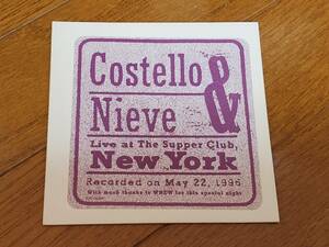 (CD) Costello & Nieve*kos терроризм &nai-vu/ Live At The Supper Club, New York