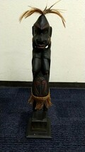 彫刻品 アフリカ工芸品 マコンデ彫刻 高さ49.4cm _画像1