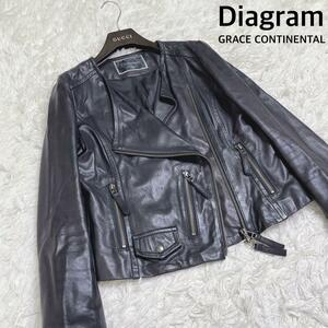  ultimate beautiful goods diamond gram Grace Continental Rider's leather jacket 