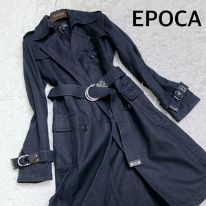 美品 EPOCA エポカ トレンチ コート ベルト ブラック 40 L