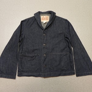 【希少 レア 初期】日本製 EVISU 2520【USN タイプ デニムジャケット 40】エビス エヴィス ジージャン ショールカラー ヘチマ襟 古着 ★h