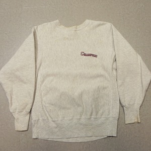 90s USA製 Champion チャンピオン リバースウィーブ スウェット (M) ロゴ 刺繍 グレー系 古着 ヴィンテージ ★e