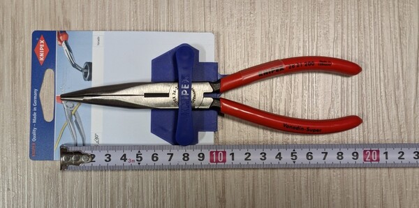 クニペックス【KNIPEX】200㎜　　2621-200 （SB）40゜先曲ラジオペンチ 　新品未使用★在庫あり