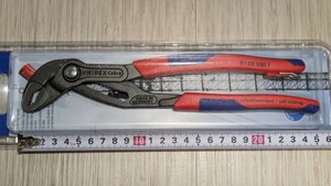 クニペックス【KNIPEX】250㎜　8702-250TBK コブラウォーターポンププライヤー　落下防止　新品未使用★在庫あり