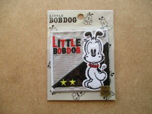 80s リトルボブドッグ LITTLE BOBDOG ワッペン/キャラクター巴布豆アップリケSUNWARDパッチ犬ファンシーPATCHパッチかわいい S64