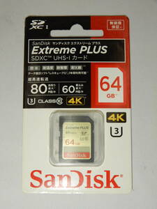 サンディスク SanDisk Extreme PLUS SDXC UHC-I カード 64GB U3 CLASS10