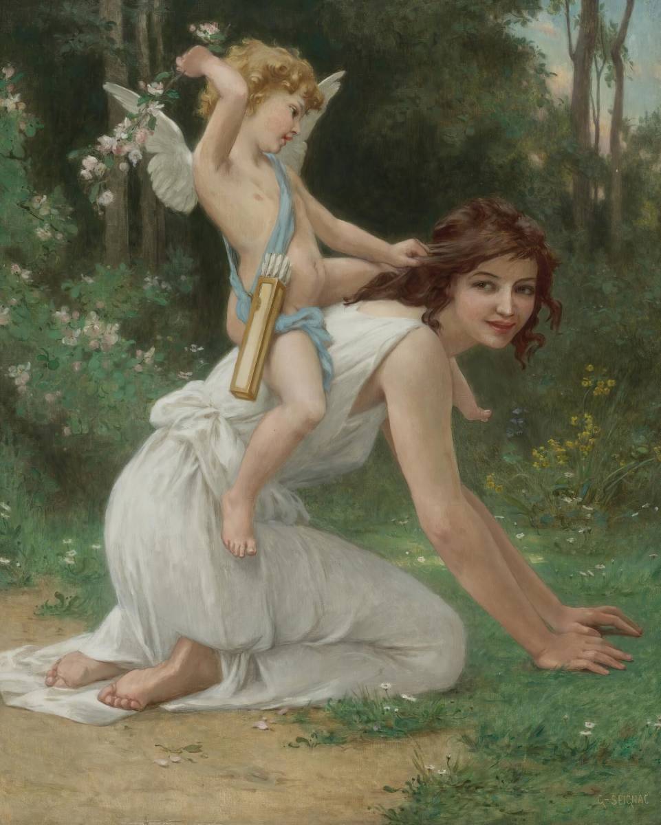 علامة تجارية جديدة, غير المؤطرة, طباعة عالية الجودة بتقنية Guillaume Seignac Venus وCupid الخاصة, حجم A4, سعر خاص 980 ين (شامل الشحن) اشتريه الآن, عمل فني, تلوين, آحرون