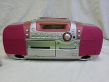 FG825 KENWOOD ケンウッド CD MD ラジカセ MDX-F3 リモコン付き ピンク 【CD カセット MD ラジオ リモコン 動作可能】_画像8