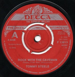 貴重盤 / TOMMY STEELE - ROCK WITH THE CAVEMAN (1978 Reissue 45') / UK Rocker Rockabilly Jiver / Polecats Classics / ロカビリー