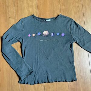 ZARA ギャラクシープリント　長袖Tシャツ　レタストリム　ロンT 130〜140 スペース　宇宙　星