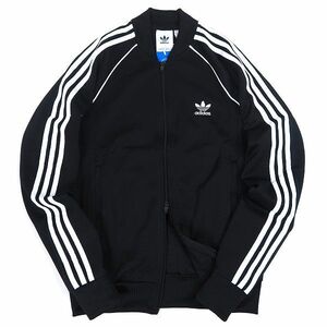 P476 新品 adidas originals アディダス オリジナルス スーパースター トラックトップ ３ストライプス ジャージ ジャケット L ブラック