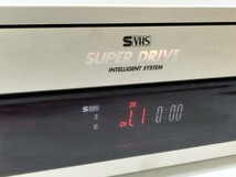 管理0955 Panasonic パナソニック S-VHS ビデオデッキ NV-SV1 リモコン欠品 サビ有り ジャンク_画像2