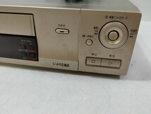 管理0955 Panasonic パナソニック S-VHS ビデオデッキ NV-SV1 リモコン欠品 サビ有り ジャンク_画像4