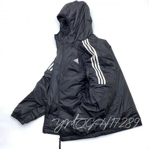 ☆新品☆adidas アディダス Essentials エッセンシャルズ インサレーテッド フード付きジャケット GH4601 黒 XO