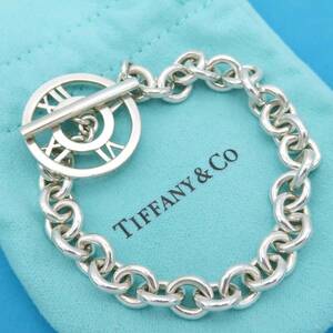  ultimate rare beautiful goods Tiffany&Co. Tiffany open Circle Atlas silver toggle bracele doughnuts chain SV925 tag KK134