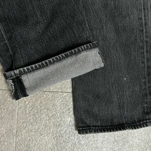 希少 美品 Levi's 00s vintage 501 後染め サルファ ブラック デニム パンツ W36 L32 リーバイス メキシコ製 墨黒 フェード 雰囲気 抜群の画像6