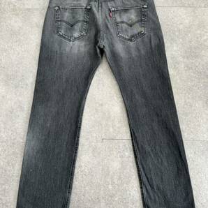 希少 美品 Levi's 00s vintage 501 後染め サルファ ブラック デニム パンツ W36 L32 リーバイス メキシコ製 墨黒 フェード 雰囲気 抜群の画像3