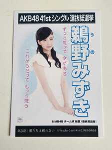 NMB48 鵜野みずき AKB48 41stシングル選抜総選挙 生写真 