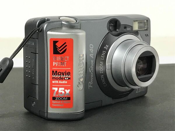 美品 Canon PowerShot A40 デジタルカメラ デジカメ 単三電池駆動 動作品