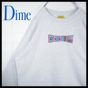 《DIME(ダイム)》幾何学模様　ロゴ刺繍　裏起毛　ビッグシルエット　スウェット